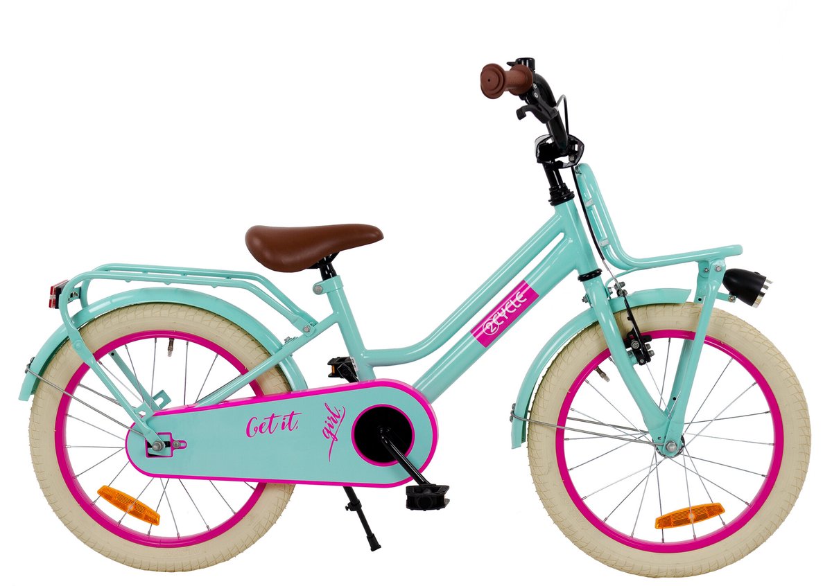 2Cycle Get It Girl - 18 inch (5-7 jaar) - Kinderfiets - Turquoise