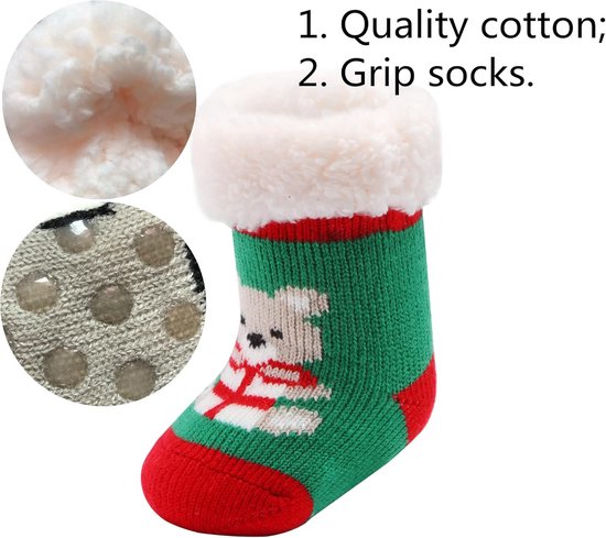 Antislip Babysokken met Sherpa Voering - Zachte en Warme Sokken voor Peuters — afbeelding 4