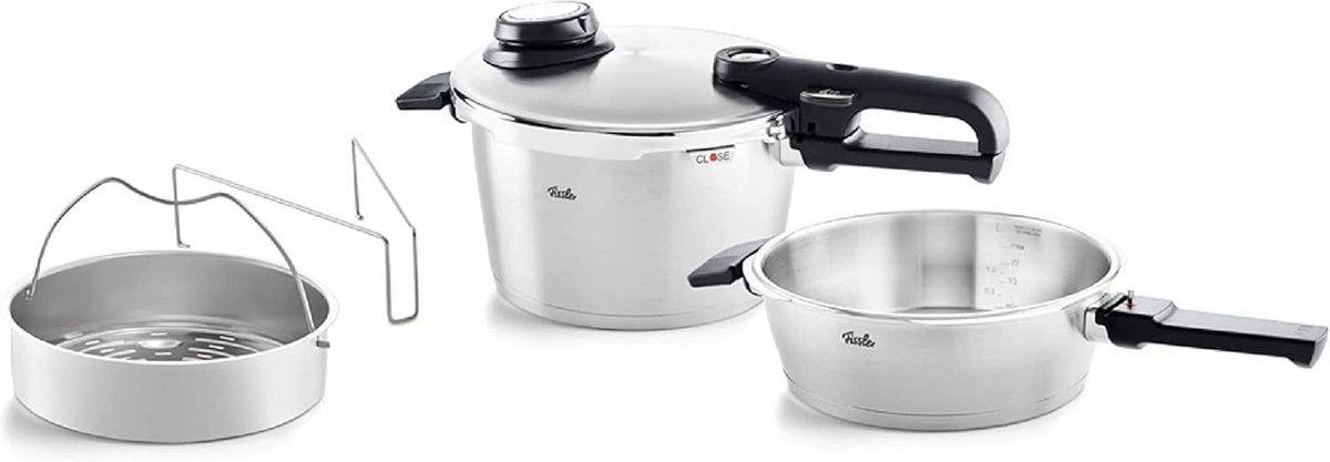 Duo Set Snelkookpan 2.6L en 4.8L - Inox Drukpan Set