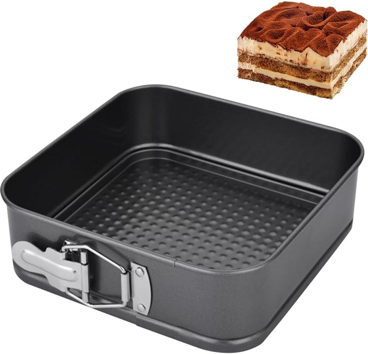 Vierkante Springvorm 20 cm - Non-Stick Bakvorm voor Taart en Cake
