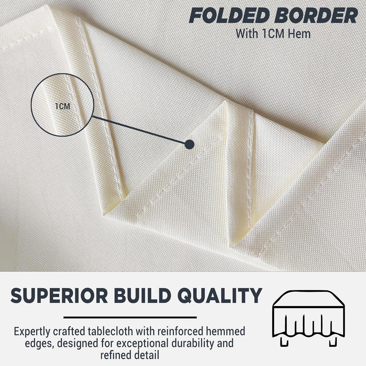 Ronde Tafelkleden Katoen-Polyester Mix 5 Stuks voor Bruiloft en Feestdecoratie