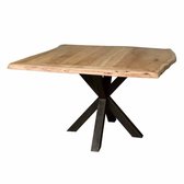 Table à manger Soria carrée - 130 cm - brun