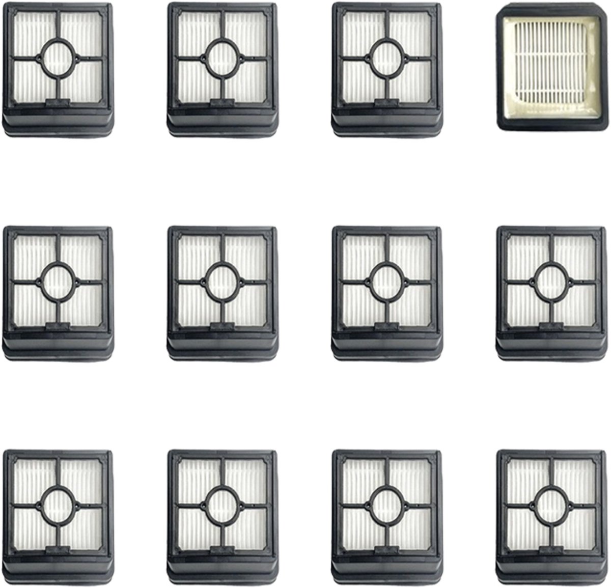 HEPA filter - 12 stuks - geschikt voor Midea Eureka X8 - X9 - FC9 - FC9-Flash - FC9 PRO Smart Robotstofzuiger - 75*90*30 mm - Accessoires