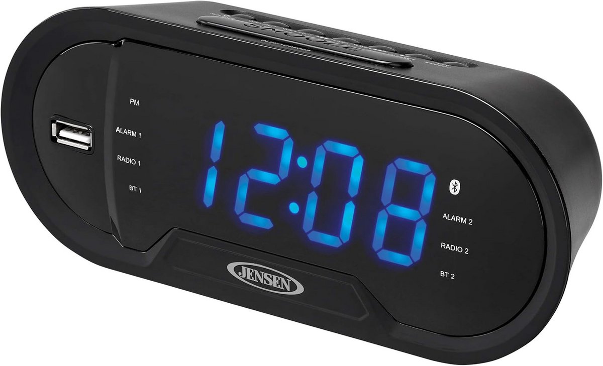 Digitale Wekker met AM/FM Radio en Bluetooth Oplaadpoort