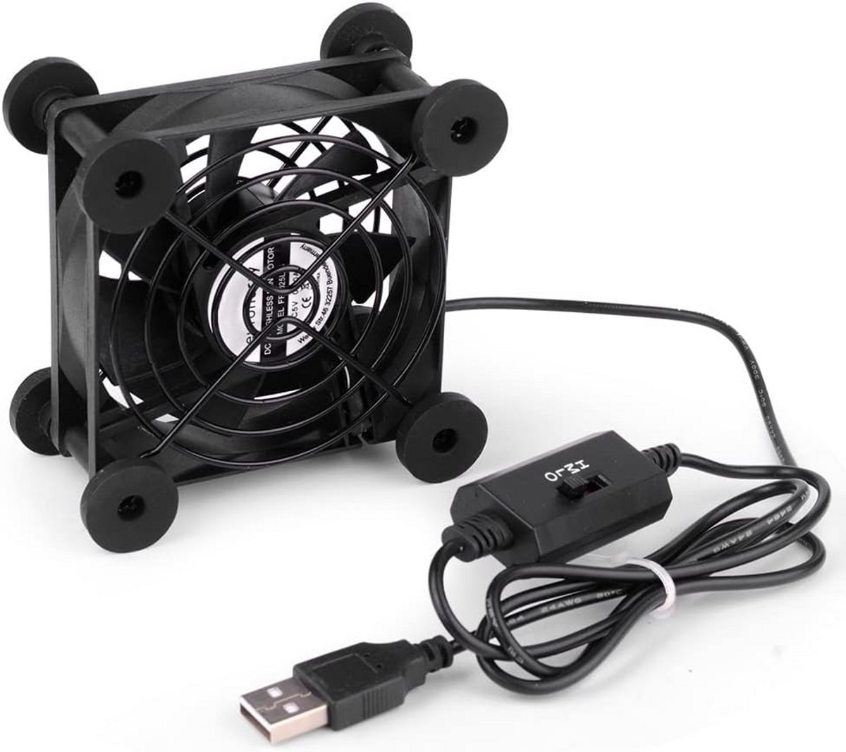 Stille USB PC Ventilator met 3 Snelheden en Metalen Rooster voor Laptop en Elektronica