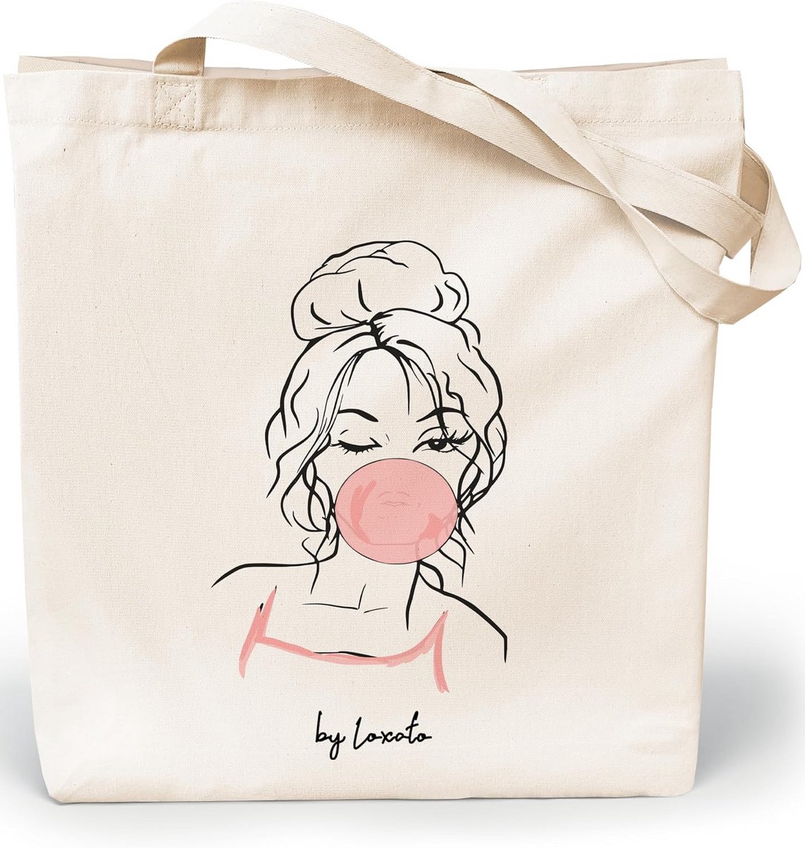 Duurzame Katoenen Tote Bag met Brede en Lange Handvatten