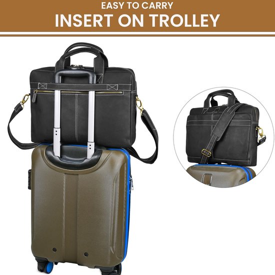 Berliner Bags Leder Messenger Bag Ghent Schoudertas Aktetas Boekentas