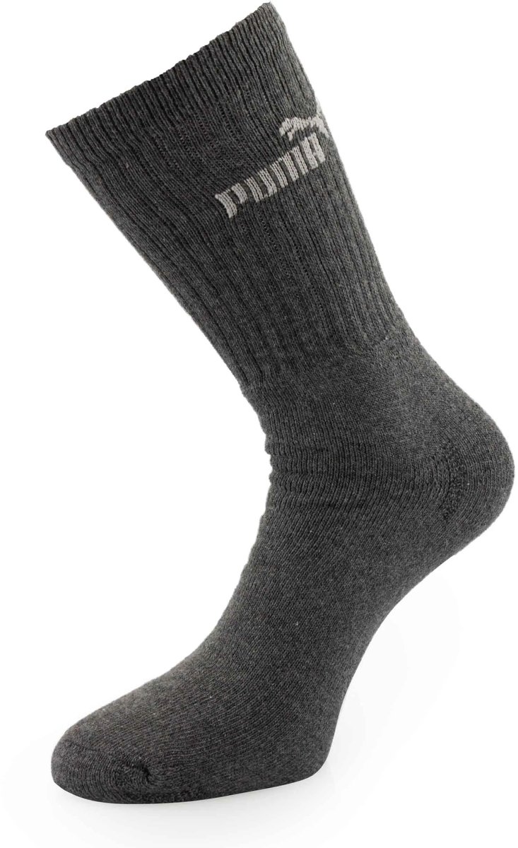Puma Crew Sock 3p Sokken 35-38 39/42 Grijs