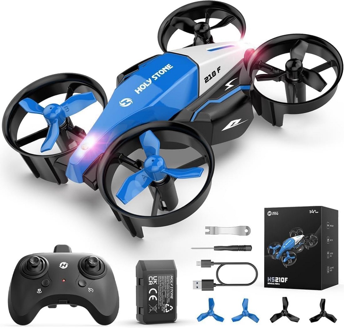Mini Drone voor Kinderen - Indoor RC Quadcopter met LED, 3D Flip en Veilige Batterij