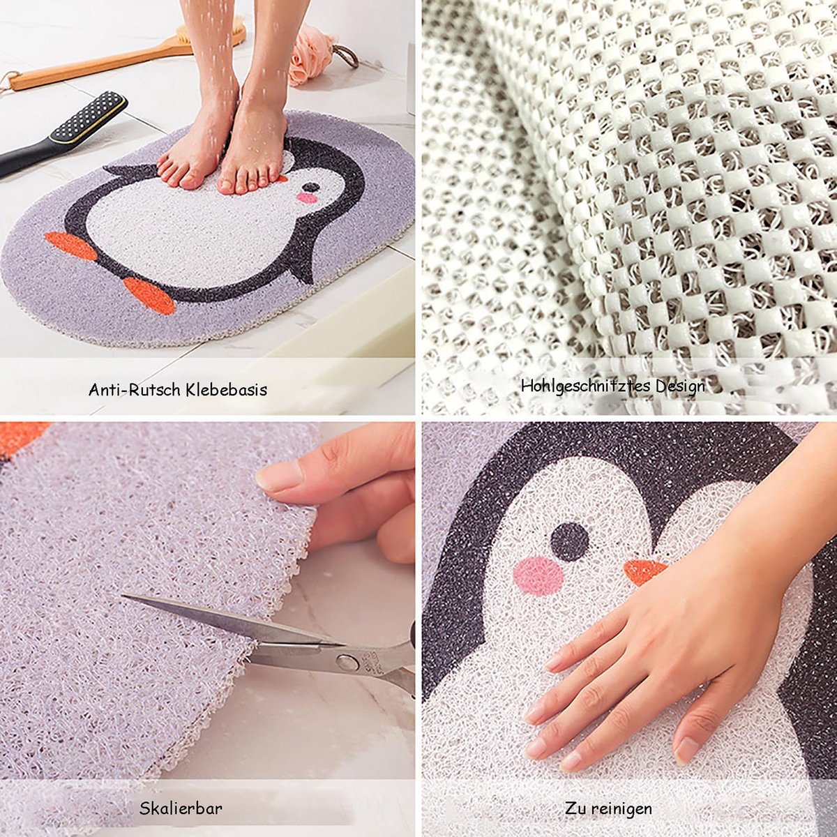 Antislip Douchemat met Kleurrijk Marien Patroon - Veilig en Comfortabel