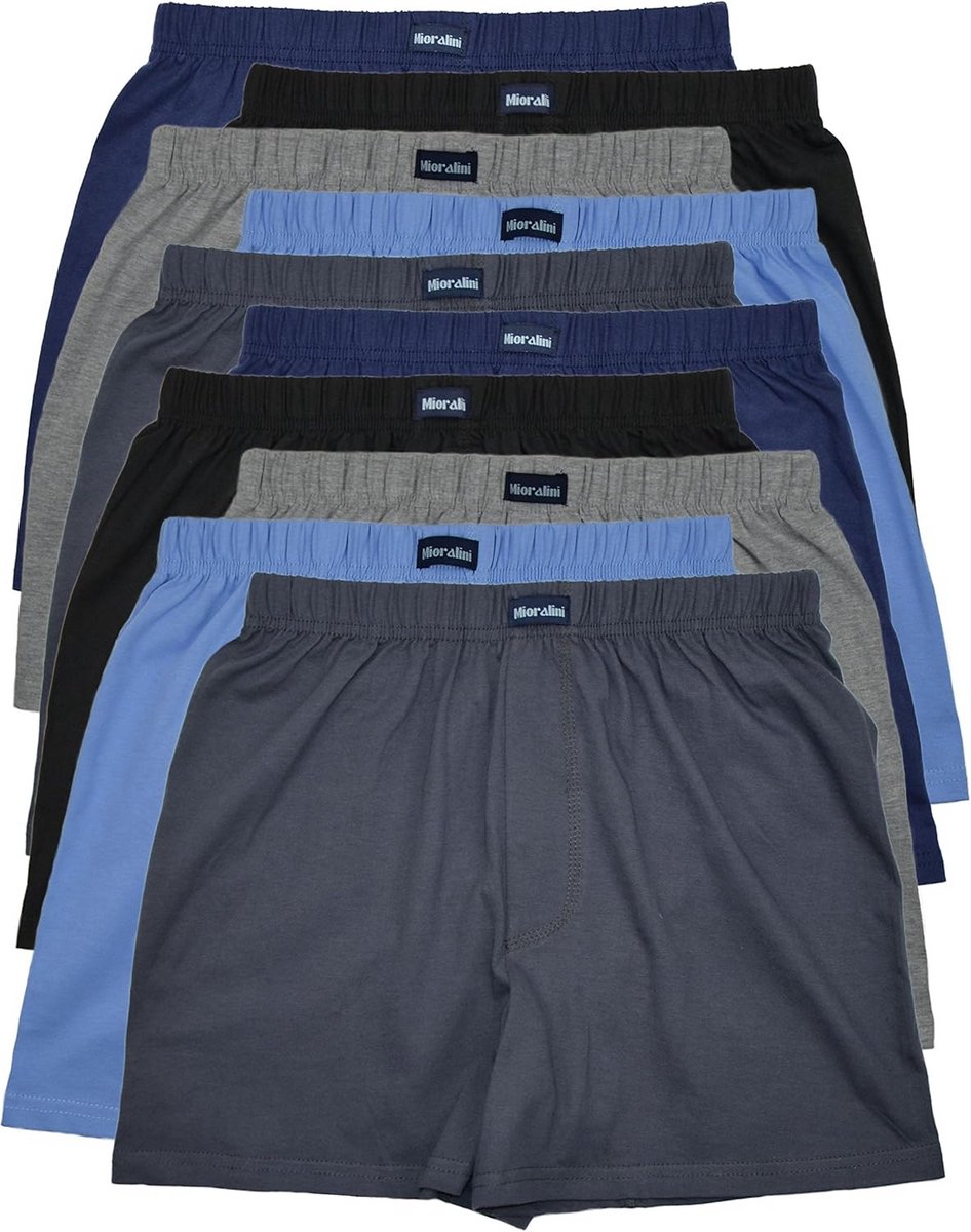 Set van 10 Zachte Katoenen Boxer Shorts voor Heren zonder en met Split