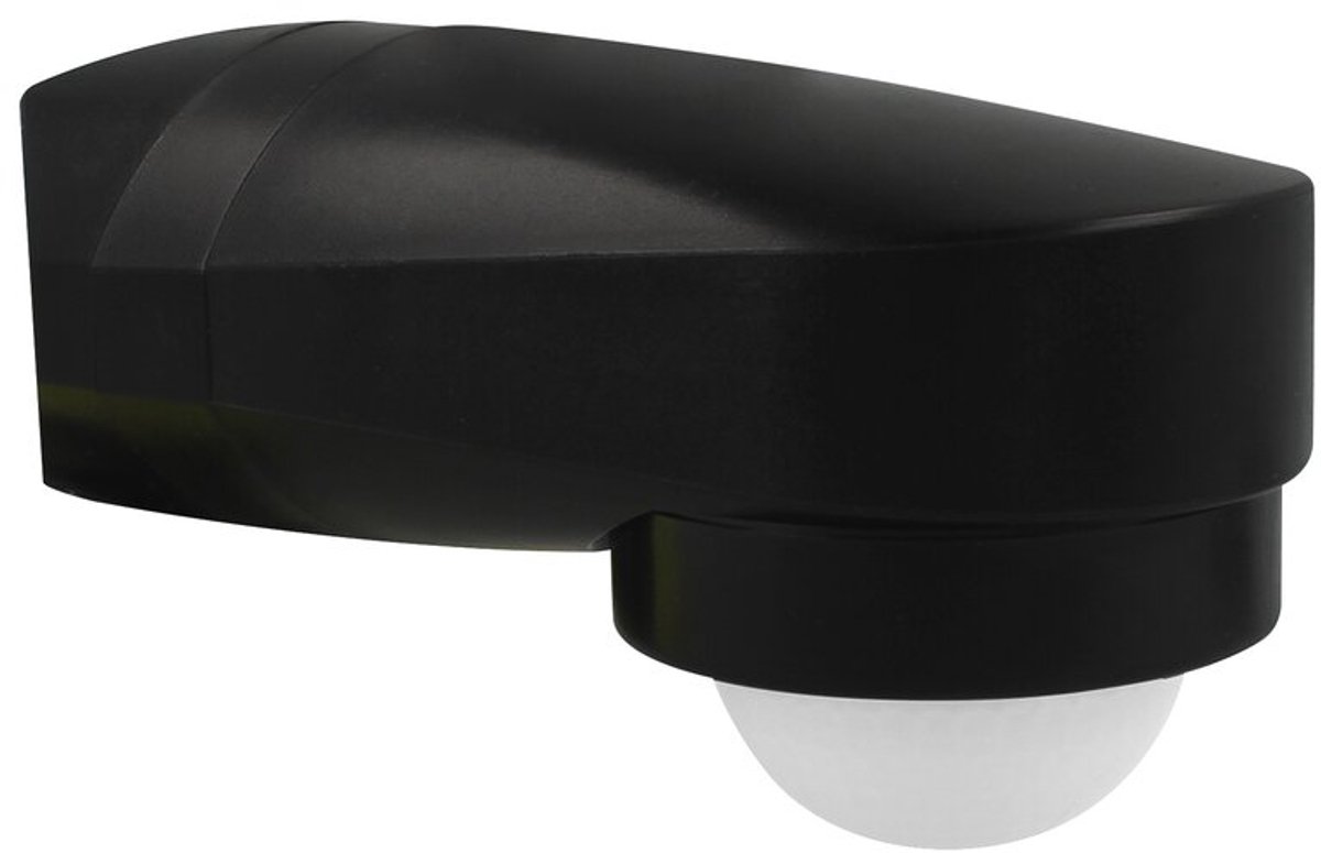 LED bewegingsmelder muur & hoek opbouw zwart 10m IP65