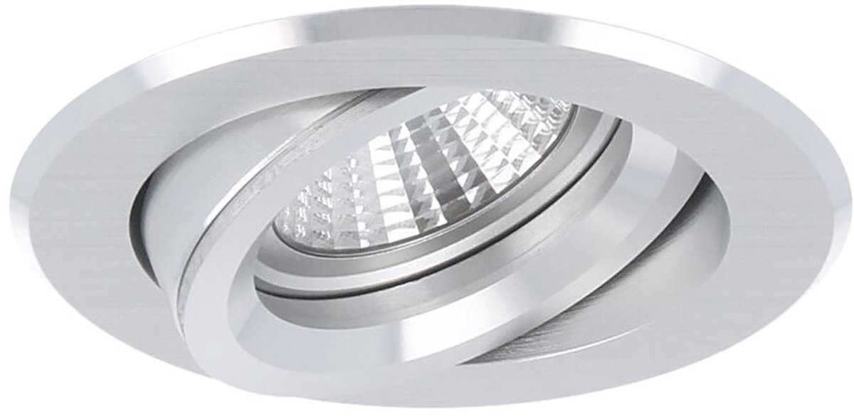 Verona - Inbouwspot Aluminium Rond - Kantelbaar - 1 Lichtpunt - Ø 82mm
