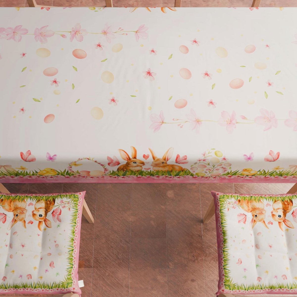 Vlekbestendig Rechthoekig Tafelkleed Pasen - 140 x 360 cm - Elegante Keuken Decoratie