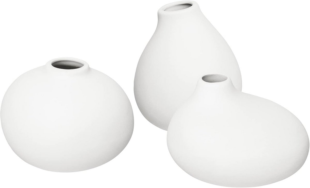 Set van 3 Witte Keramische Vazen - Nona Collectie