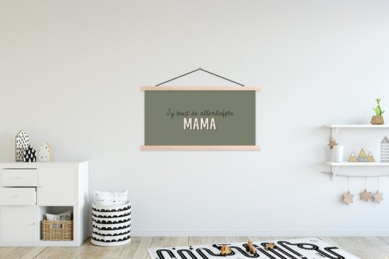 Porte-affiche avec affiche - Affiche scolaire - Citations - Maman - You are the sweetest mama - Proverbes - 150x75 cm - lattes vierges