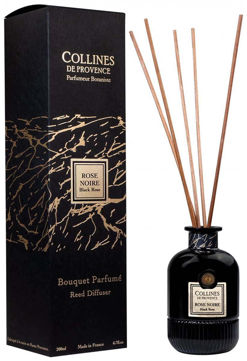 Collines de Provence Bloemen en Schors Geurige Bos 200 ml (Geur : Zwarte roos)