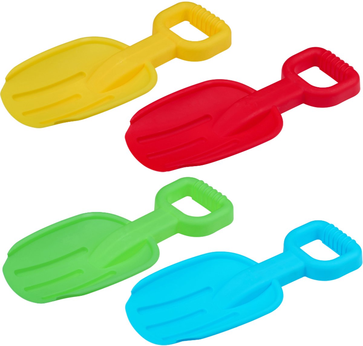 Eddy Toys Schep – Zandbak Scheppen voor Kinderen – Kunststof Schepjes voor Strand en Zandbak – Zandspeelgoed in Verschillende Kleuren – Buitenspeelgoed vanaf 18 Maanden - 38x16x4 cm - 1 Willekeurige Kleur