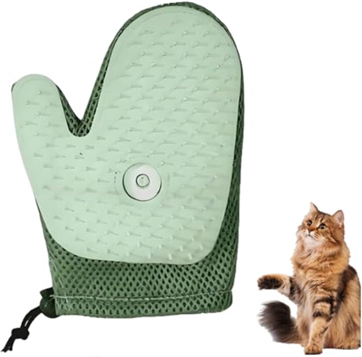 handschoenen - Sprayhandschoenen - Handschoenen voor het verwijderen van statisch haar - Voor het verwijderen van dierenharen van meubels en kleding - Geschikt voor katten en honden - Schoonmaakbenodigdheden - 20 x 14 cm - Lichtgroen