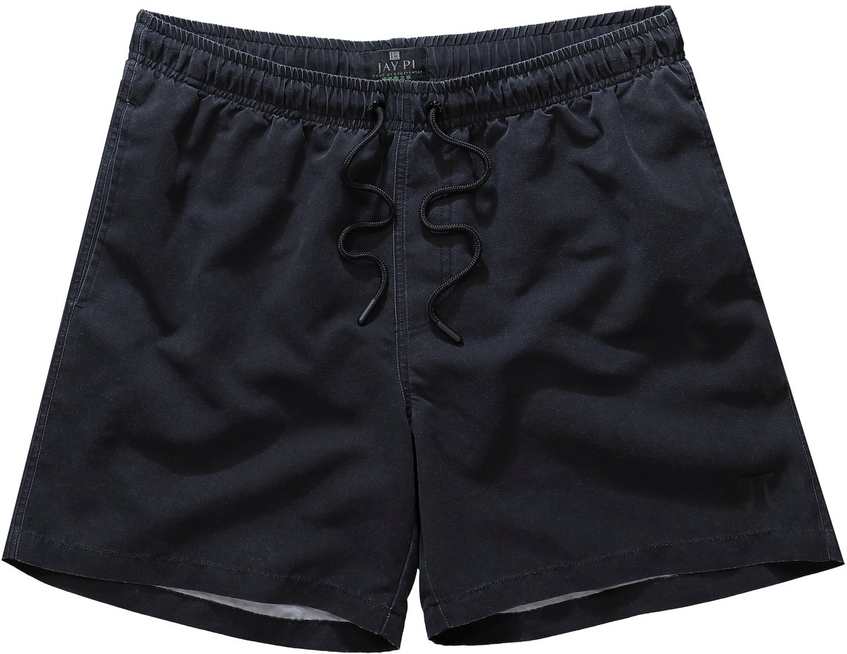 JAY-PI - Heren - JAY-PI zwemshorts beachwear elastische band vintage look - Zwart - Maat XXL