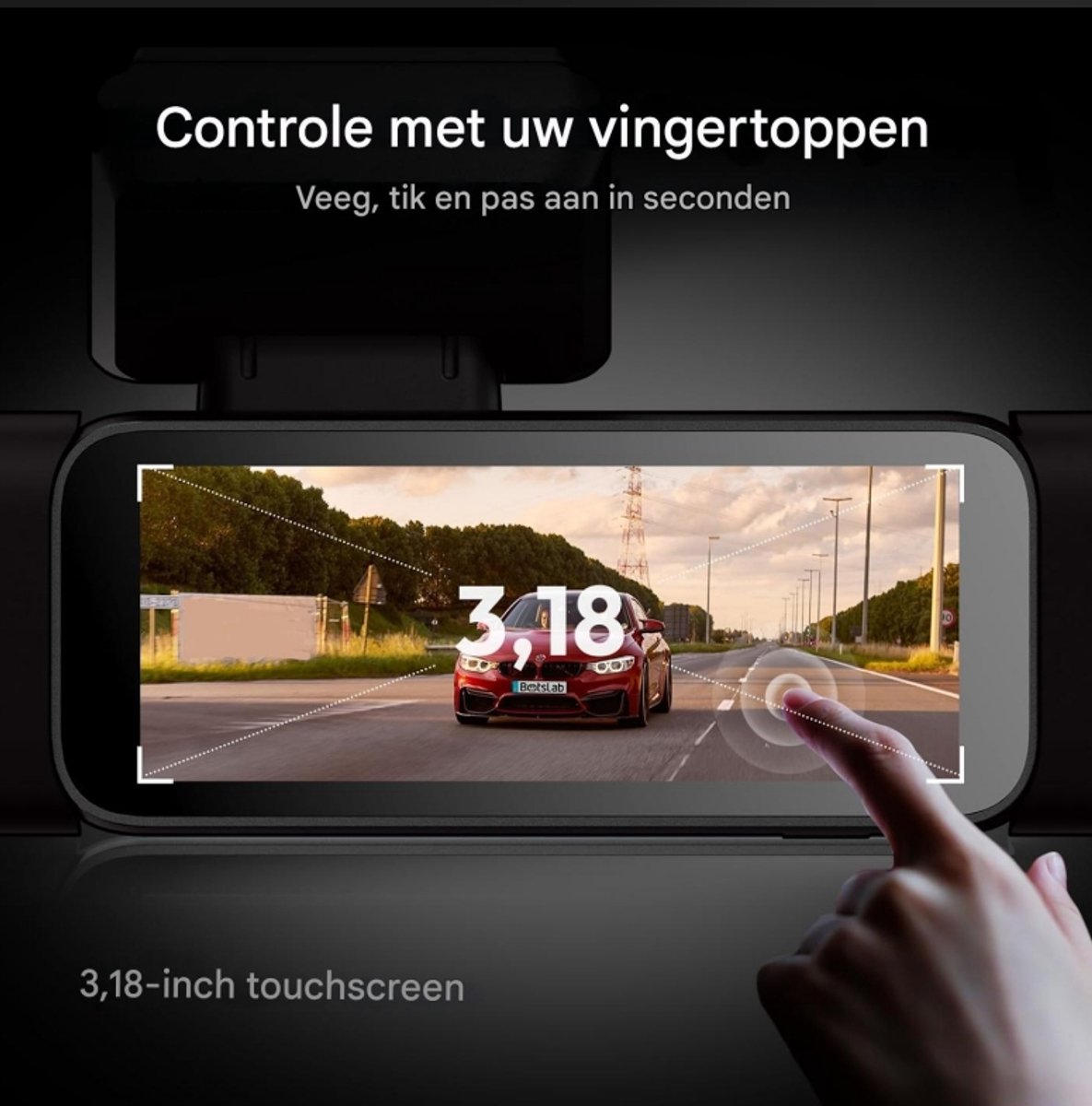 BOTSLAB 4-kanaals dashcam voor auto (voor- en achterkant), 4-kanaals 3K + 3 * 1080P, autodashcam met 128GB SD-kaart, GPS, 5GHz WiFi, 3.18" IPS-scherm, super nachtzicht, WDR, G-sensor, loopopname, parkeermonitor – foto 3