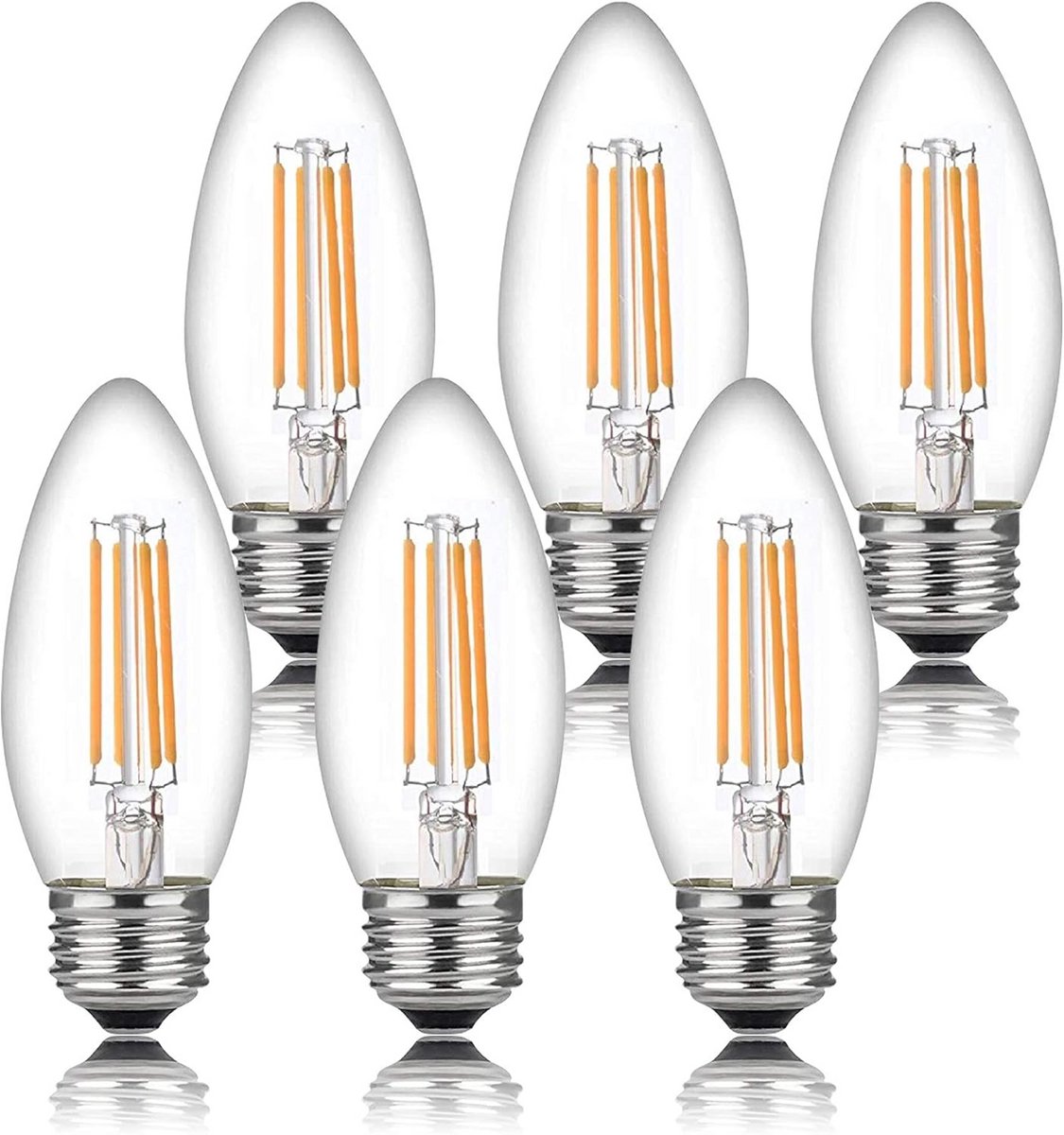Dimbaar LED Filamentlamp E12 Fitting Helder Licht Energiezuinige Vervanging voor 60W Gloeilamp