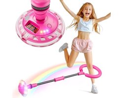 Kraftverdia Kinder Springtouw met LED Display - Draadloos Oplaadbaar Springtouw met Timer en Calorieënteller - Geschikt voor Meisjes 6-12 jaar - Veilig EVA Handvat - Opvouwbaar en Draagbaar - Perfect Cadeau