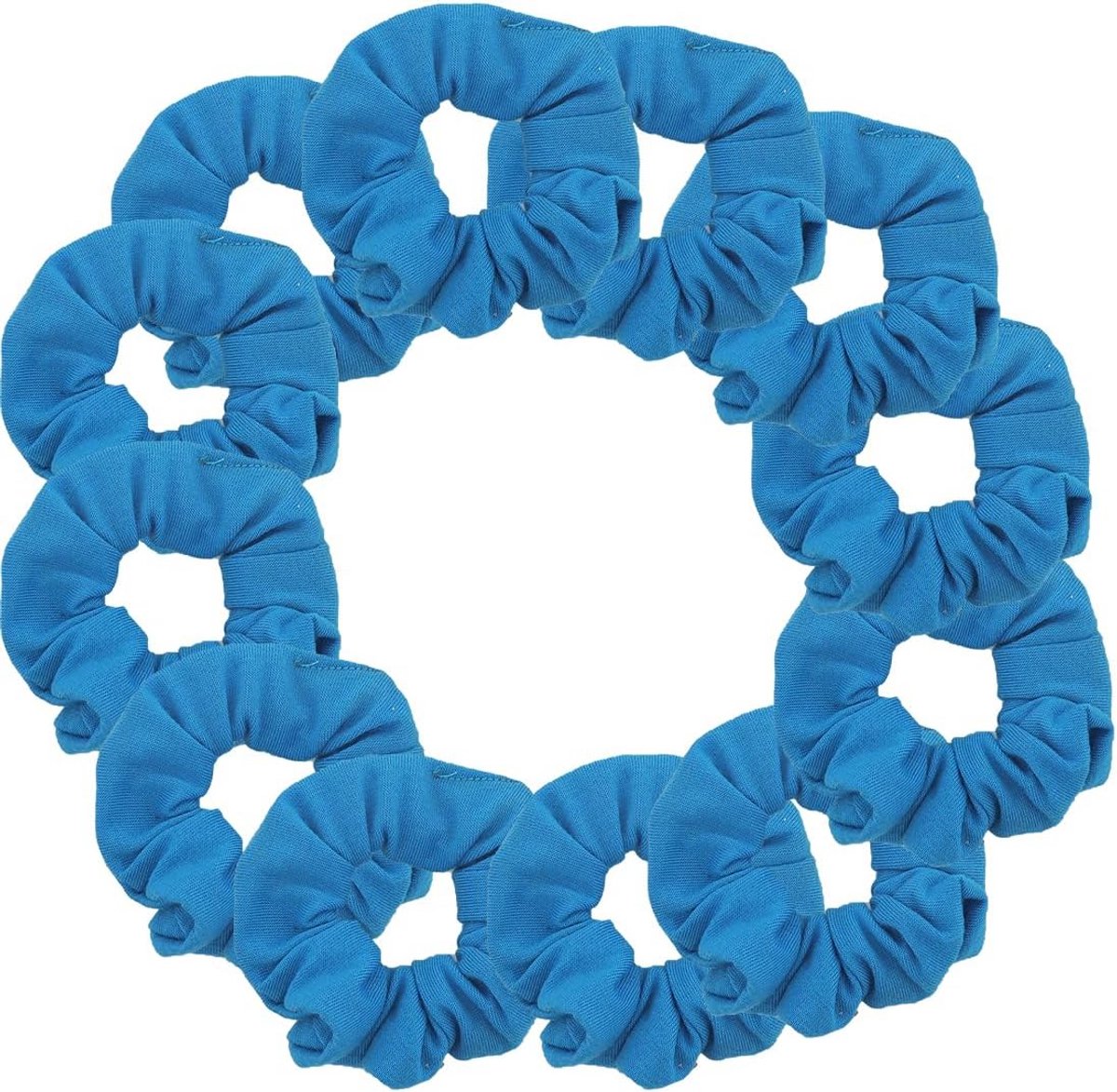 12 Stuks Haar Scrunchies Elastiekjes Zachte Katoen Blauw Scrunchy Set