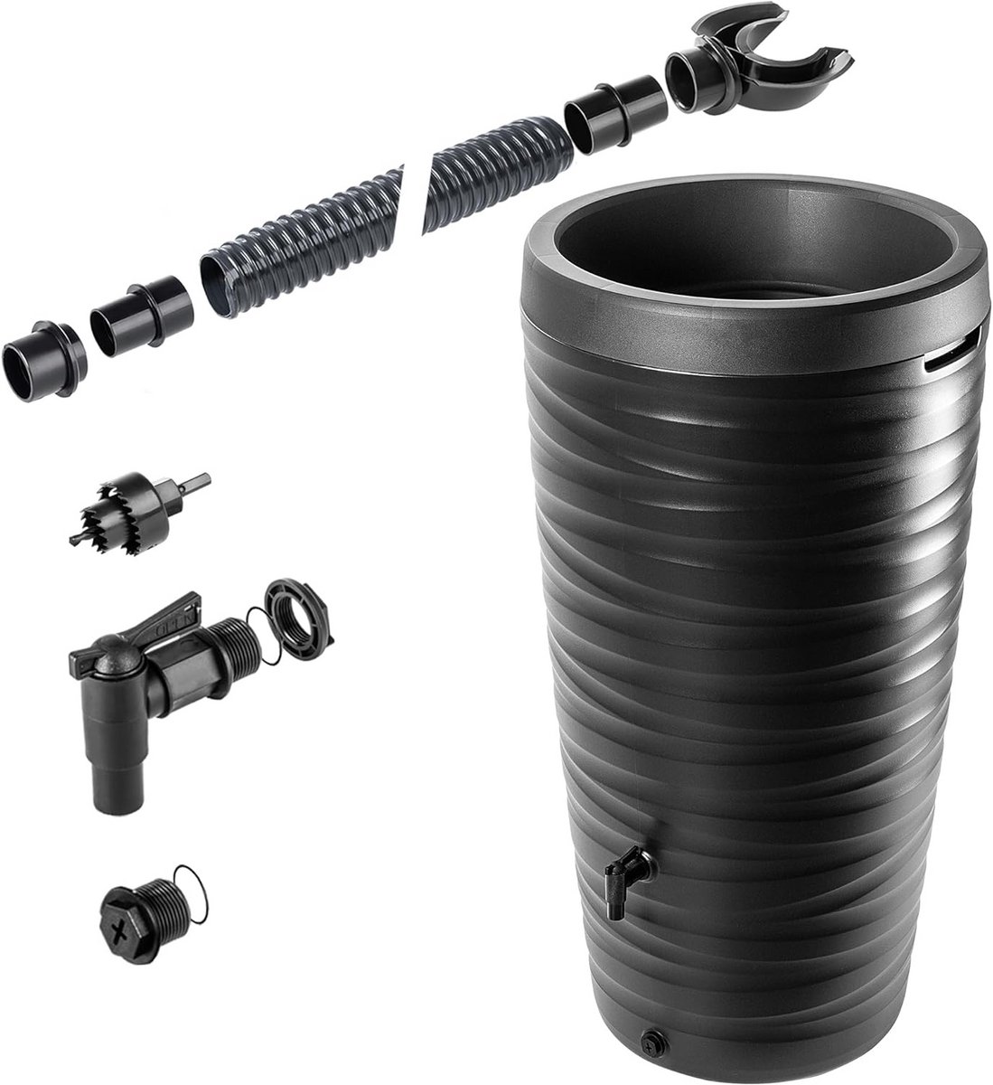 Grote Regenton 240 Liter met Kraan en Plantenbak - Vorstbestendige Regenwatertank