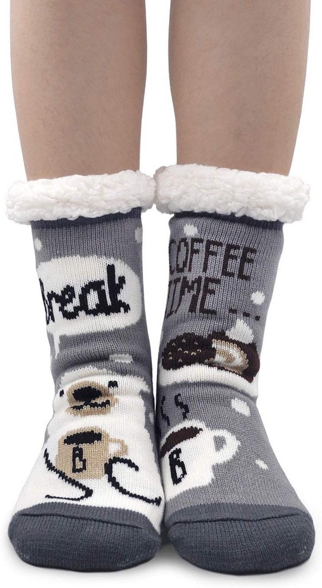 Knusse Damessokken met Antislip Zool | Warme Kerstsokken voor Dames en Meisjes