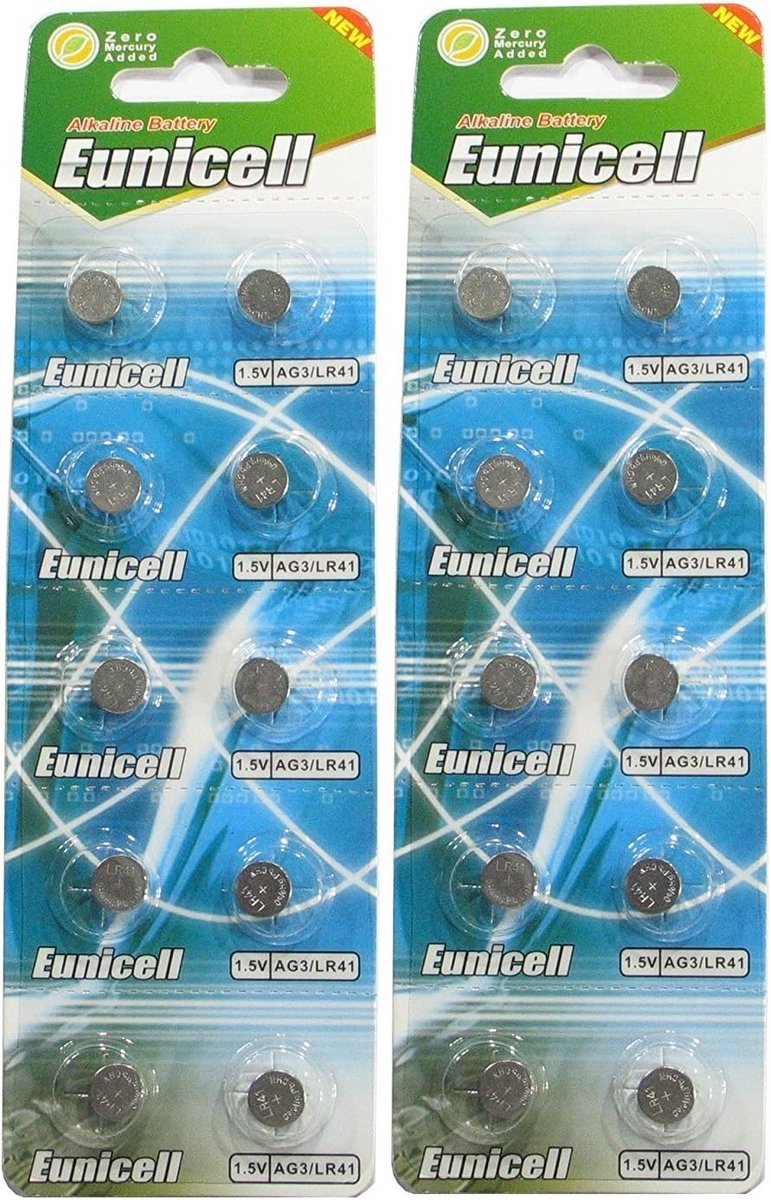Alkaline knoopcellen AG6 - 20 stuks, compatibel met G6, 69, LR921, LR, SR921W, 370, 371
