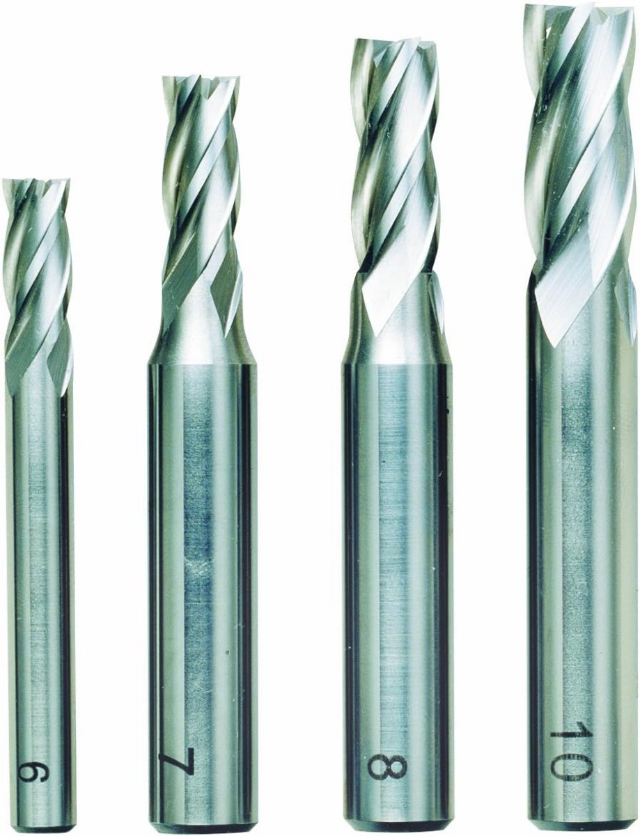 4-delige Schachtfreesset DIN 844 HSS (6-7-8-10 mm)