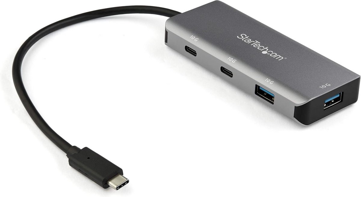 4-poorts USB-C Hub 10Gbps - 2x USB-A en 2x USB-C voor Laptop