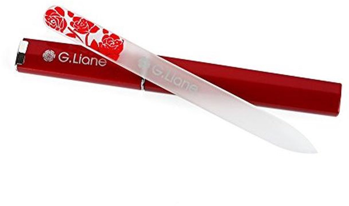 Premium glazen nagelvijl met etui voor perfecte nagelverzorging