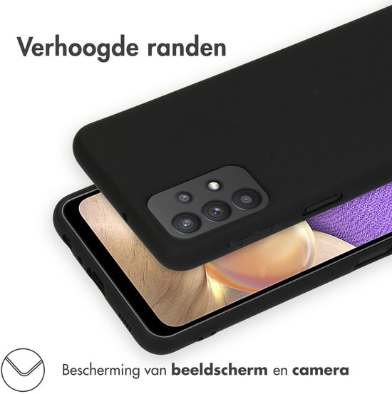 Coque de téléphone noire avec bords surélevés pour la protection de l'écran et de la caméra.
