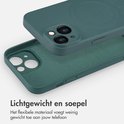 Flexibel en lichtgewicht donkergroen telefoonhoesje, past goed om de telefoon.