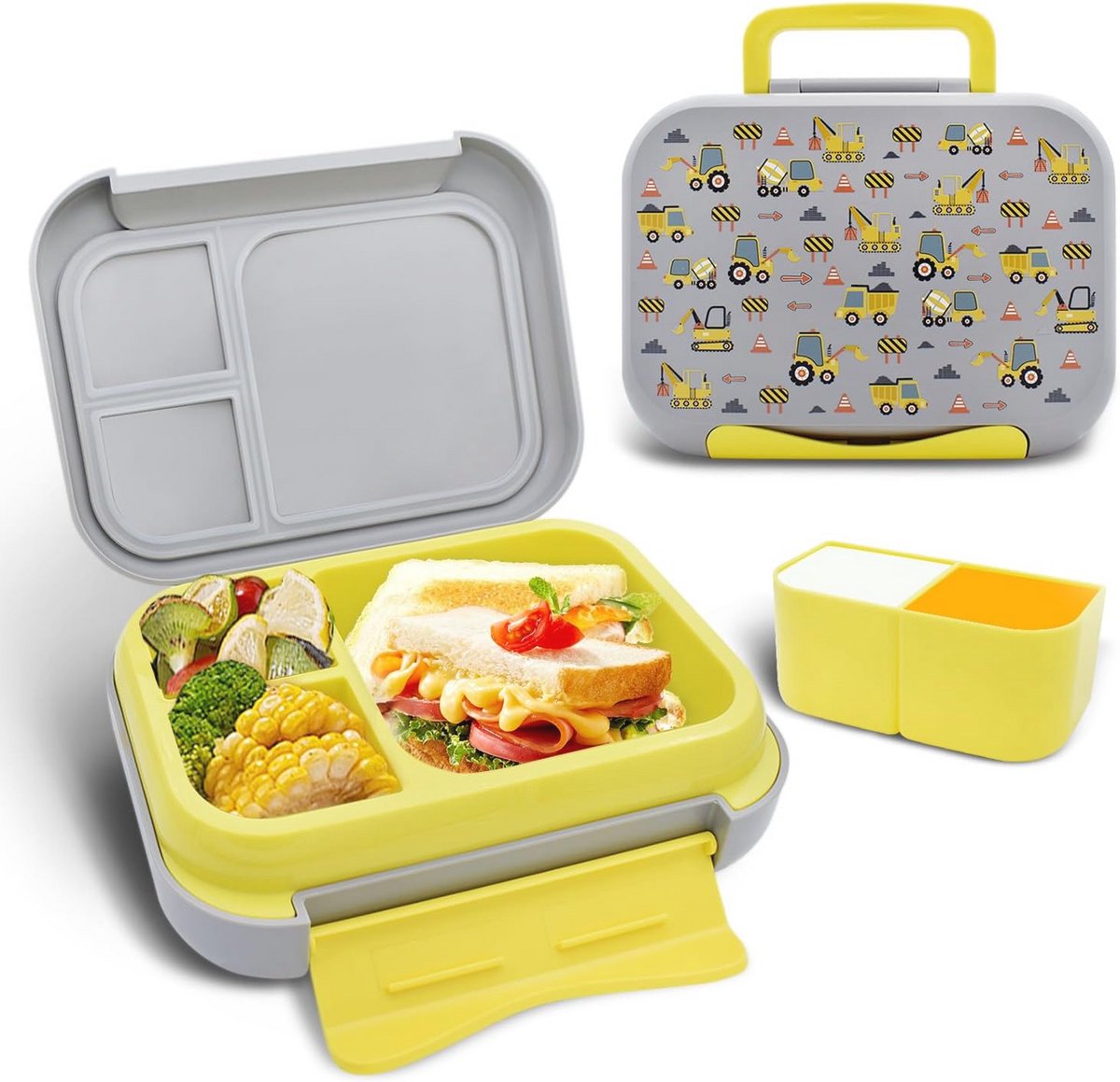 Bento-lunchbox voor kinderen met 5 compartimenten - Lekvrije en draagbare schoollunchbox