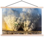 Affiche scolaire - Voiture de course - Course - Tissu - 90x60 cm - Lattes vierges