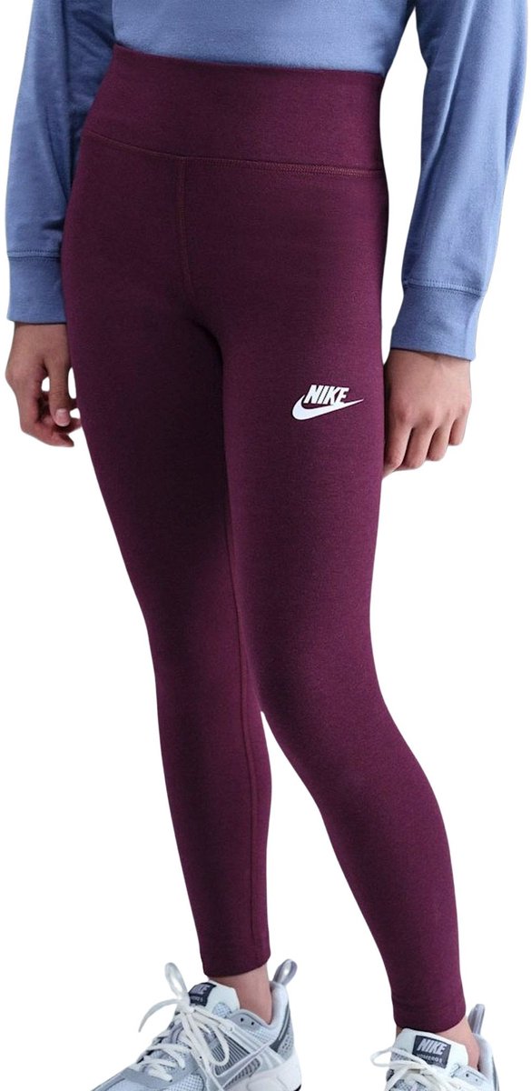 Nike Sportswear Classic High Waisted Tight Meisjes Bordeauxrood