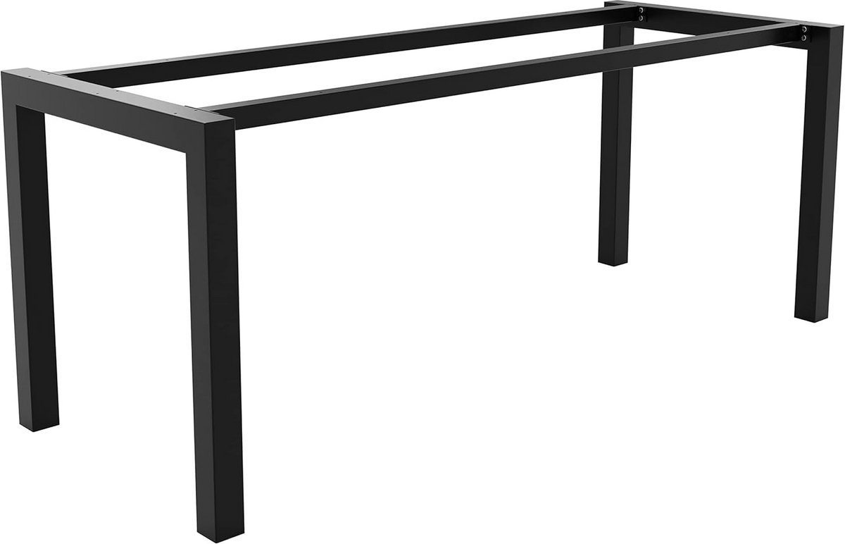 Set van 4 Zwarte Metalen Tafelpoten - Zwaar Belastbaar Staal voor Eettafel of Bureau - 120x70x72 cm
