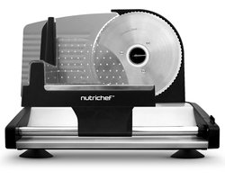 Nutrichef Vleessnijmachine - 200W - Automatische Vlees- en Broodsnijder - Dikte Vestelbaar 0-15mm -…