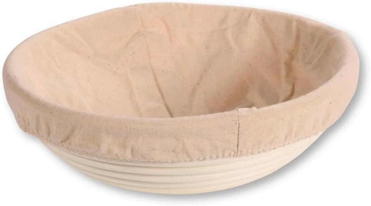 Gistingsmand Rond van Rotan - Perfect voor Brood en Pizza Deeg Ø25 cm