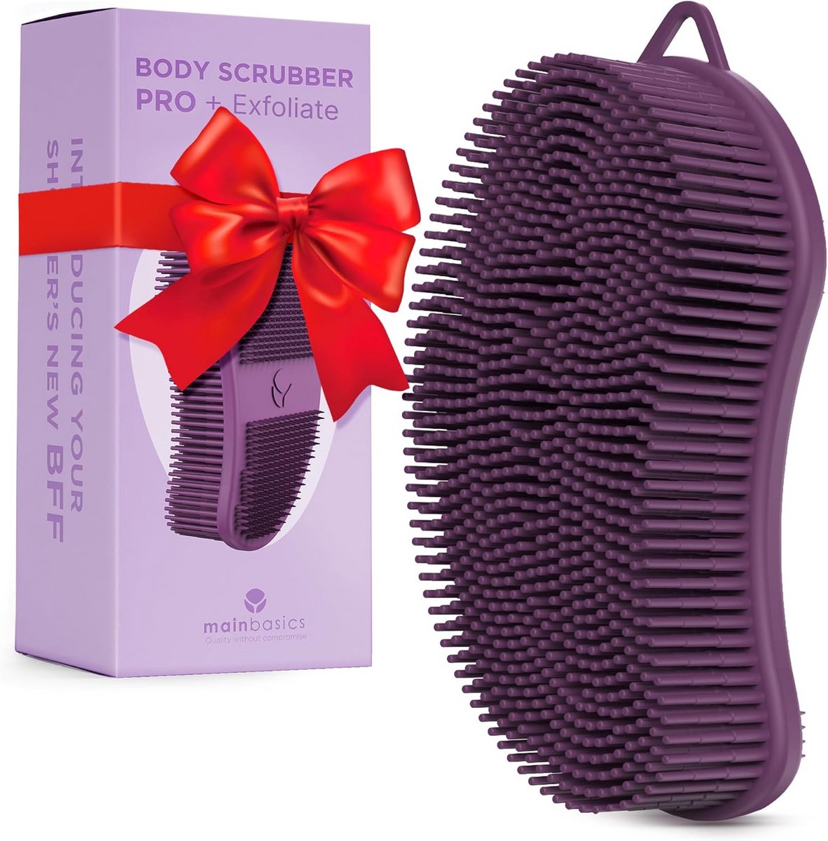 Siliconen Bodyscrubber Pro 2-in-1 Doucheborstel voor Zachte Exfoliëring