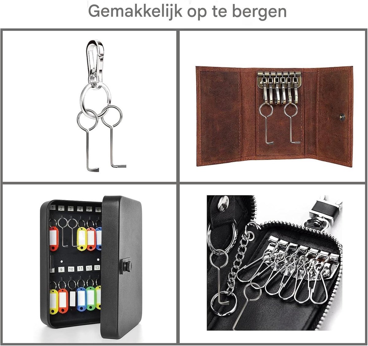 Gsedaox-Lockpick Set-2 Stuks-Universele deadlocksleutel-slotenmaker deuropenersleutel voor kleurrijke baardslotopener-Zilver — cadeau in Cadeau-ideeën - foto 6