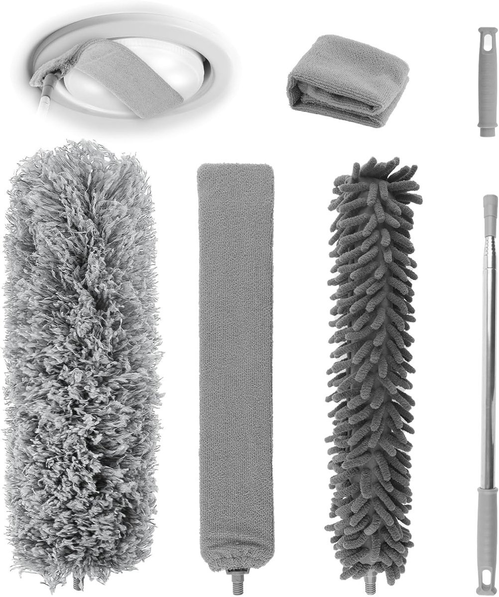Stunq® Uitklapbare Microvezel Stofdoek Set met Uitbreiding tot 2,5 Meter - 6 Stuks