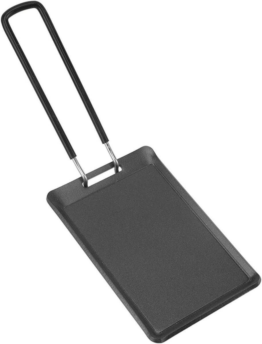 Cosensi - Bakpan met afneembaar handvat voor buiten koken - Draagbare grillpan - Camping pan - IJzeren bakplaat - Mini vierkante pan - 5.1x3.3x0.1 inch