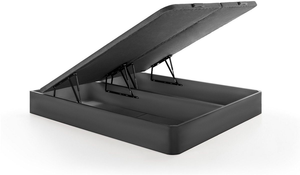 Vente-unique Boxspring - 180 x 200 cm - Mat zwart - HESTIA van YSMÉE