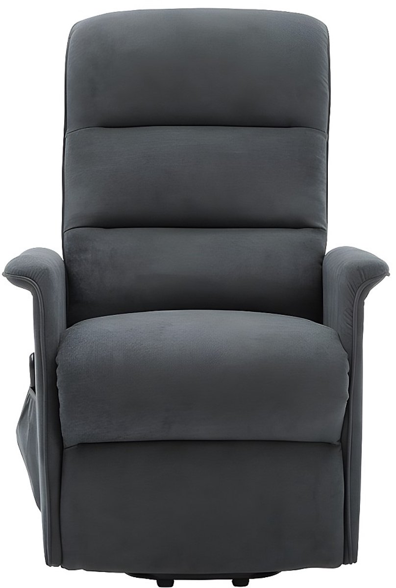 Vente-unique Elektrische relaxfauteuil van stof CAPUCINE - Antraciet Antracietgrijs