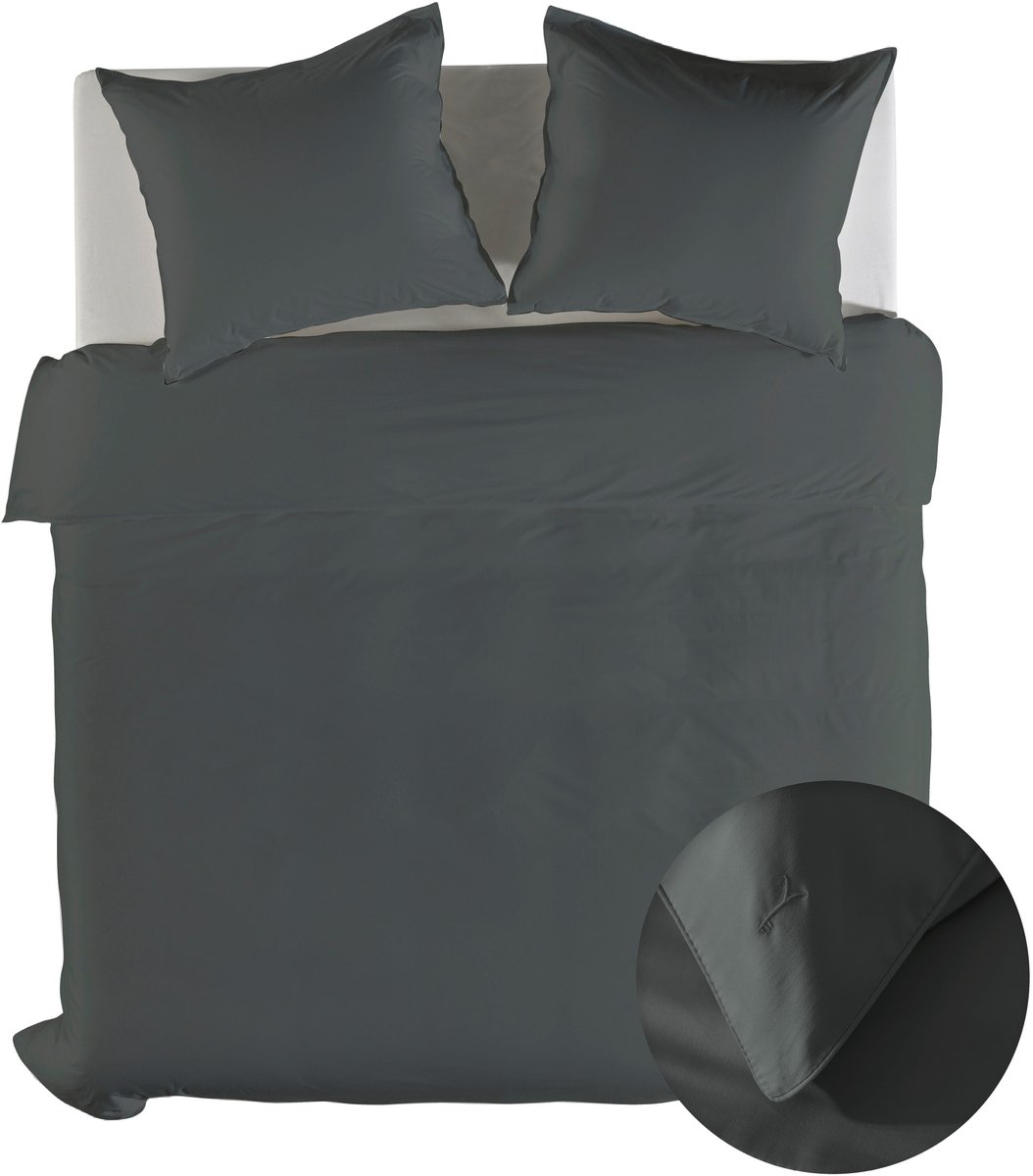 Yellow Dekbedovertrek Suite Dubai - Katoen - Beluga Grey - 200x200-220 cm - 100% Katoen - Tweepersoons