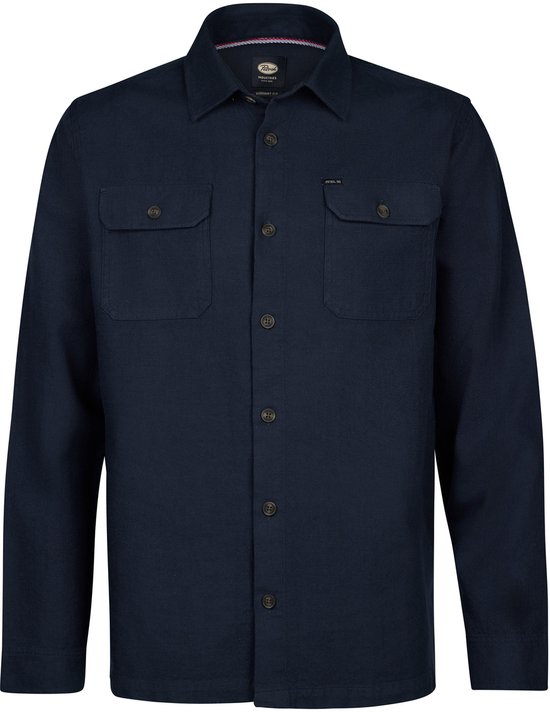 Petrol Industries - Chemise Unie pour Hommes à Manches Longues Aurora - Blauw - Taille S
